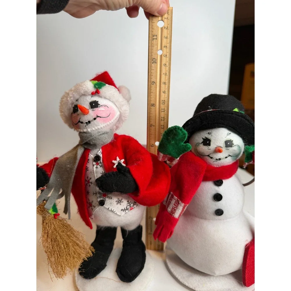 Annalee Christmas Snowman Set Holiday Figures Winter Decor 2011 2017